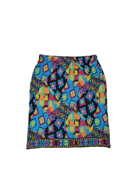 The Limited Vintage Skirt Wool Blend Women's Size M Geometric Italy Pull On - Picture 2 of 4